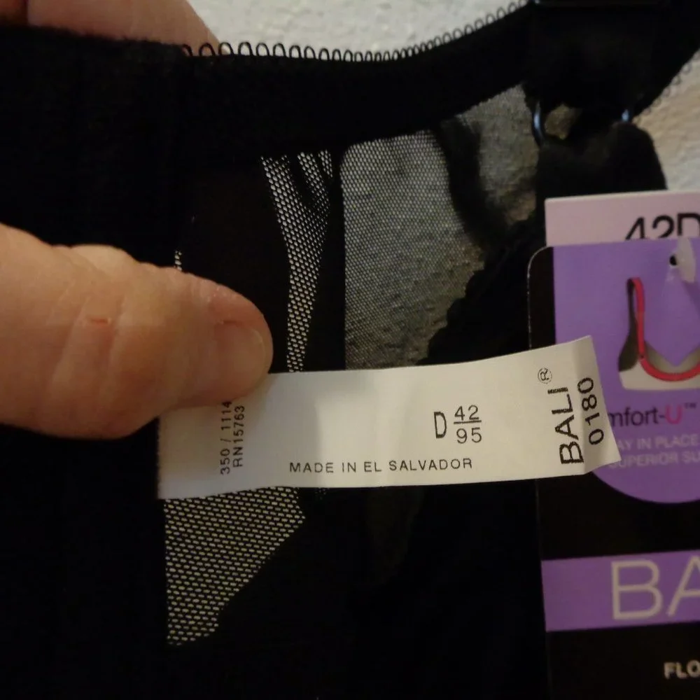 BALI Comfort-U Flower Full-Figure Bra 0180 42D